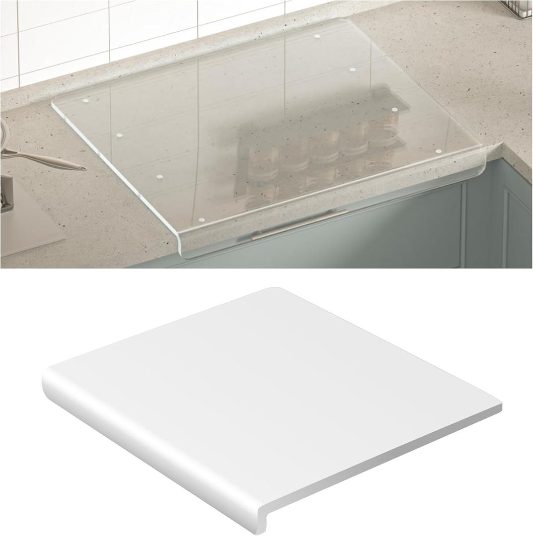 Extra Large Food Grade Cutting Boards for Kitchen Counter 24x20 inch, Polycarbonate Chopping Board with Lip, Anti-Slip Transparent Cutting Board for Countertop Protection