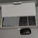 Seenda Bluetooth Keyboard and Mouse Combo for Mac, SKM64-2 Rechargeable Slim Wireless Keyboard Mouse Compact, 3 Multi-Device Connection, Compatible for Mac, MacBook Pro/Air, iPad, iPhone, Black Gray