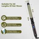 Curling Iron - Professional Manual Salon Rotating 1.75 Inch Hair Curler, Multi-Level Temperature Adjustment Crimper Hair Tool,Styling Tool for Long & Short Hair (Black, 1 3/4 inch)