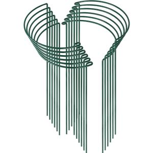HiGift 12 Pack 10" W x 24" H Plant Stakes for Indoor Plants, Metal Garden Peony Support Cages, Outdoor Plant Supports Ring Prop, Large Plant Stake for Hydrangea,Rose,Flower,Vine,Potted Plants