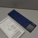 Nillkin Foldable Bluetooth Keyboard with Touchpad & Number Pad, Portable Bluetooth Keyboard with Full Size Keys, Pocket-Sized Wireless Travel Keyboards for iPad, Smartphone, Tablet and Laptop Blue