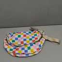 Black and White Checkered Crossbody Bag Bum Bag for Women,Spacious Checkered Purse Fanny Packs Belt Bag