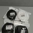 Car Door Latch Covers – Premium Silicone Door Protector, Self-Adhesive Car Door Lock Covers for Cars, Trucks & SUVs, Universal Fit, Noise Reduction and Scratch Protection 4-Pack (3 Black, 1 White),Set of 4