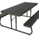 Lifetime 60105 Wood Grain Picnic Table and Benches, 6 Feet