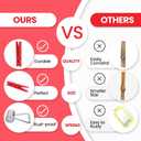 50PCS Colored Wooden Clothespins, 2.9inch Red Clothes Pins for Clip Pictures Photos Decorative, Small Colorful Wood Decoration Closepins Clips