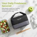 Women Lunch Bag & Lunch Box - Insulated Lunch Box for Women Men, Reusable Lunch Tote, Thermal Lunch Cooler, Crossbody Shoulder Strap for Work, Adult Lunch Bags for Women (Black)
