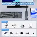 USB Hub 3.0, 7-Port USB Hub Splitter with Individual On/Off Switches and Lights, 3.2ft/1m Long Cable Compatible with MacBook, Laptop, Surface Pro, PS4, PC, Flash Drive, Mobile HDD-Gray