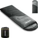 ASHOMELI Camping Sleeping Bags for Adults - 4 Season Warm & Cool Weather - Summer, Spring, Fall, Winter, Lightweight, Waterproof Sleeping Bag for Camping, Traveling, Indoors and Outdoors