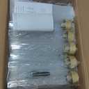 Vincidern 10pcs 3 Arm Candelabra, Gold Candle Holder Centerpieces for Table, 33.8'' Tall Candelabra with Acrylic Lampshade for Wedding Table Centerpiece, Birthday Party, Events Fit LED Taper Candles