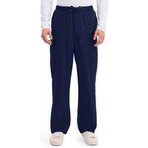 Cherokee Scrub Pants for Men Cargo Nursing Bottom with Zip Fly, 7 Pockets, Elastic Waist & 2-Way Stretch Fabric 4243, 2XL
