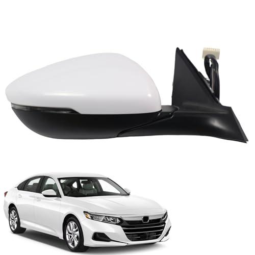 Marretoo for Honda Accord 2018 2019 2020 2021 2022 Side Vier Mirror Assembly Passenger Side for HONDA ACCORD EX, Hybrid EX, Sport Accessories |POWER+LAMP+HEAT+BSM Replaces HO1321330(RH)