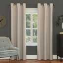 Sun Zero Easton Energy Saving Blackout Grommet Curtain Panel, 40" x 63", Stone