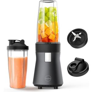 iCucina Smoothie Blender, Personal Blender for Shakes and Smoothies, 500W Pulse Technology Single Serve Blenders with 2 x 28oz Protable Cups for Ice Crush, Frozen Fruit Drinks