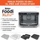 Ninja Air Fryer & Toaster Oven Combo | 10-in-1 Foodi XL Pro Air Fry Countertop Oven | Fit a 5-lb Chicken & Sheet Pan of Vegetables | Bake, Dehydrate, Toast & More |1800 Watts | Stainless Steel | DT201