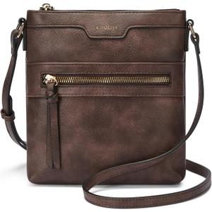 CHOLISS Crossbody Bags for Women, Purses for Women Handbags with Vegan Leather, Travel Purse Over Shoulder Bag, Medium Brown