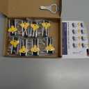 RELIANCER 8 Sets Sliding Window Locks, Aluminum Security Door Window Stoppers, Adjustable Safety Windows Lock for Horizontal & Vertical Fenster Doors, Child Proof Slider Windows Blocker for Home Safety