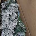 6 ft. Pre-Lit Hinged Artificial Christmas Tree Snow Flocked with 9 Modes Remote Control Lights