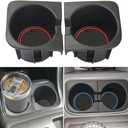 Console Cup Holder Inserts Replacement for Toyota Tacoma 2005 to 2017 TPE Drink Bottle Hold Replace 66991-04012,66992-04012