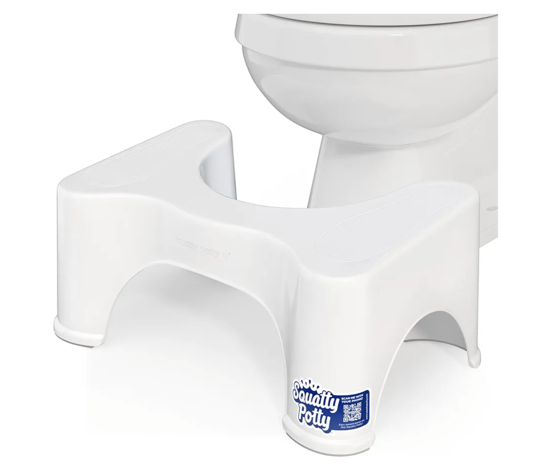 Squatty Potty The Original Bathroom Toilet Stool Height, White, 9 Inch (Pack of 1)