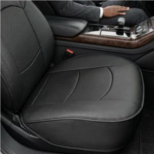 Car Seat Bottom Cover, Scratch Resistant Leather Auto Front Seat Protector with Storage Pocket, Anti-Slip Seats Cushion Covers for Sedans SUVs Trucks, Car Accessories