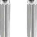 GeilSpace 1/2" x 4" Stainless Steel Pipe, 304 Pipe Nipple Fits Standard 1/2 Inch Threaded Pipes and Fittings, DIY Industrial Metal tube (2 PCS)