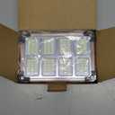 120W Solar Rechargeable Work Light, 144 LED 10000LM Led Work Light with 4 Modes, Portable Flood Light with Stand, IP66 Waterproof Outdoor Working Light for Emergency Mechanic Camping Repair (Yellow)