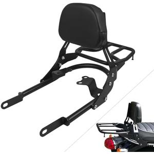 Sissy Bar with Luggage Rack for Triumph Bonneville T100 2017-2026, T120 2016-2026, Triumph Street Twin Scrambler 2017-2022, Motorcycle Rear Passenger Backrest with Handle Grab Rail Bar