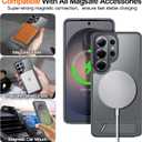 For Samsung Galaxy S26 Ultra Case with Kickstand,1*Screen Protector,[Compatible with Magsafe]Translucent Matte Military-Grade Protection,Magnetic Phone Case for Samsung Galaxy S26 Ultra,6.9"-Gray