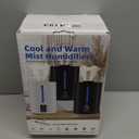 Coolfiqu 6L Humidifiers for Bedroom Large Room Home,Cool and Warm Humidifier for Baby and Plants Hot Mist Top Fill Desk Humidifiers Oil Diffuser,Quiet,Adjustable Mist,360Nozzle-Black(2026 Upgraded)