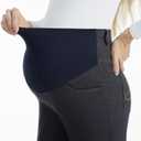 AFITNE Women's Stretch Maternity Jeans Over The Belly Straight Leg Pregnancy Pants with Denim Like Material (S)