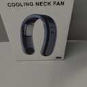 Neck Fan, 1s Fast Cooling Neck Cooler with Dual Ceramic Plates, 8H Long Runtime, 180° Adjustable Lightweight Bladeless Portable Personal Fan, Quiet Cooling for Outdoor（Dark Blue）, NOMAL