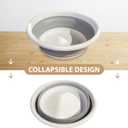Collapsible Washing Bowl  Space-Saving, Durable & Portable, Round Wash Basin for Home, Outdoors, and Travel Use
