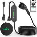 RUTU Level 1/2 EV Charger J1772, 6-16A Adjustable Portable EV Charger for Home with 16.5FT Cable,WiFi Enabled Electric Vehicle Charging Stations with 240V NEMA 6-20 Plug & 120V NEMA 5-15 Adapter