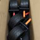 Wagon Carts Foldable 420LBS Weight Capacity Collapsible Wagon with Big All-Terrain Wheels, Heavy Duty Beach Wagons Cart with Cup Holders for Camping, Garden, Sports, Grocery pcs (Carbon Black)