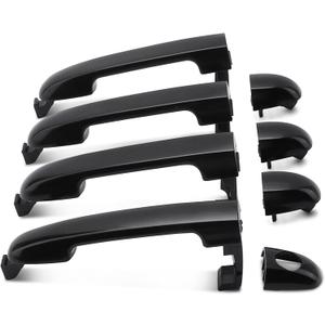 X4XZ 4Pcs Front Rear Left Right Exterior Door Handle Driver Passenger Side for Hyundai Elantra 2006-2012 (OEM# 826512H000 826522H010 826522H020)