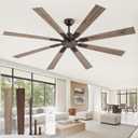 ZMISHIBO 72 Inch Oil Rubbed Bronze Ceiling Fans No Light with Remote, Indoor/Outdoor Farmhouse Ceiling Fan Without Light for Living Room Patio, 6 Speed Reversible Quiet DC Motor, Dual Finish Blades
