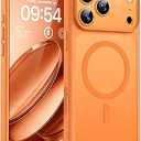 TOCOL for Phone 17 Pro Max Phone Case, Builtin Magnetic Ring, Compatible with Magsafe, Full Camera Protection, Translucent Matte Phone Case for 17 ProMax 6.9 inch (Orange)