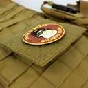 2 x ROCOTACTICAL Molle Tactical Bag Patch Panel Accessory, Patches Display Board Tactical Molle Hook and Loop Molle Panel for Badges and Insignia Patches- 4x4 inches, 2pack (TAN)