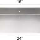 EADOT Brushed Nickel Stainless Steel Floating Shelves Wall Mounted Metal Shelf (24 inch x 8 inch) Heavy Duty Picture/Photo/Plant Display Ledge, Linear Floating Shelf Modern Farmhouse Shelf