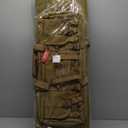 VEVOR 36 inch Tactical Double Firearm Bag, 36-Inch Double Rifle Bag, Tactical Soft Case with Lockable Zipper, Portable Handle & Shoulder Strap, 3 Large Storage Pockets for Two 34" Rifles & 2 Pistols, Brown