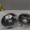 Electric Stove Drip Pans, Replacement Chrome Drip Pans for Electric Stove Compatible with Most Plug-in Electric Ranges include Black 2 * 6in and 2 * 8in (Set of 4 Burner Drip Pan)