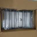Floroom 6 Pack 5x7 Inch Clear Acrylic Sign Holders, Double-Sided Black Display Stand Picture Frames for Table Numbers, Menus, Flyers, Weddings, and Offices