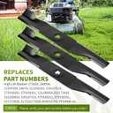 Replacement 173920 High Lift Mower Blades, Compatible with 48" Cut Craftsman Hu sqvarna Pou LAN GTH YTH 2148 2448 Lawn Mower, Replace for 180054 532180054 532173920 PP24005, 3 PACK