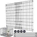 Dog Crate Divider Panel,Include 2 Metal Panels,4 Connecting Rods and 4 Spacers,Adjustable Metal Pet Kennel Divider,27.9''H,Adjustable Width 18.1"-34.61",Fit Large Dog Crate (Crate NOT Included)