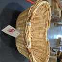 Oypeip Wicker Basket Gift Baskets Empty Oval Willow Woven Picnic Basket Easter Candy Basket Large Storage Basket Wine Basket with Handle Egg Gathering Wedding Basket 15"*11"*7" (Nature)