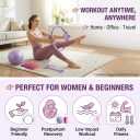 Pilates Ring Kit for Home Workout to Tone, Sculpt and Strengthen(Pink)
