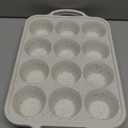 2Pack Silicone Muffin Pan for Baking with Metal Reinforced Frame, 12 Cup Regular Size Cupcake Pan, BPA Free Silicone Muffin Tray, Cupcake Baking Pan Molds for Oven Dishwasher Safe