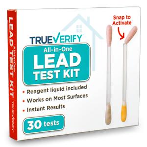 Lead Test Kit for Paint, Metal, Dishes, and Ceramics  30 Instant-Result Lead Testing Swabs with Reagent Liquid, at-Home Lead Detector for Most Surfaces - Lead Sample Included for Confirmation