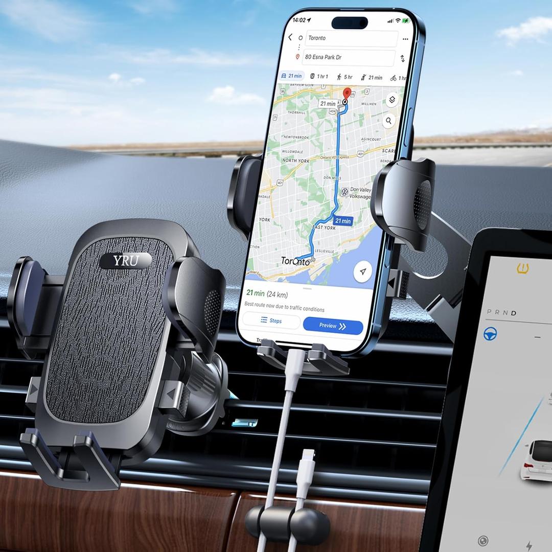 Military-Grade for Tesla Phone Mount 2026 Foldable Heavy-Duty Metal, 360 Rotatable Arm, 90LBS Safest Strongest Certs & Patent, Extreme -40~203F Resistant for Model 3 Y X S Cybertruck Semi, Black