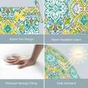 LVTXIII Outdoor Chair Cushions, Water Repellent Patio Furniture Cushions Outdoor Square Chair Pads with Ties for Dining Chairs and Garden Furniture Decoration, 18.5"x16"x2" Set of 4, Damask Green